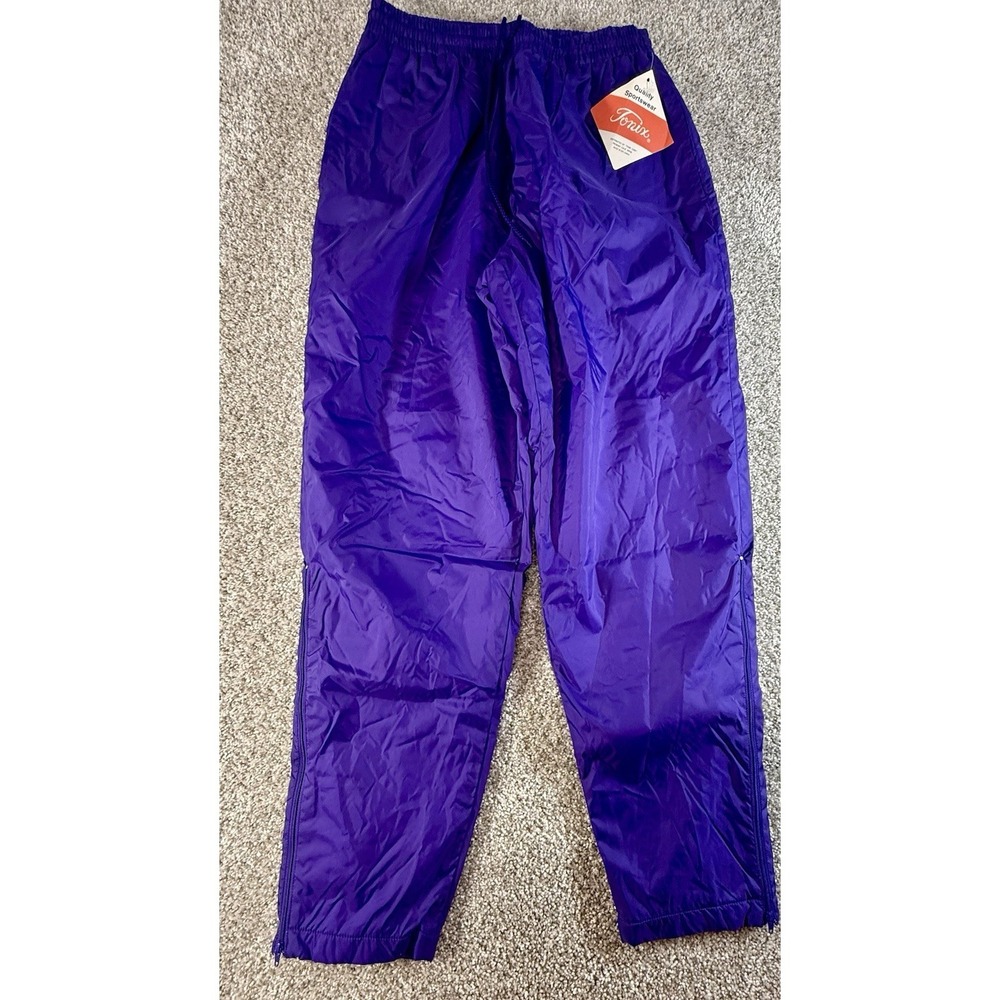 Tonix Windbreaker Track Pants Nylon Baggy Purple Lined Unisex Medium M 1990s 90s